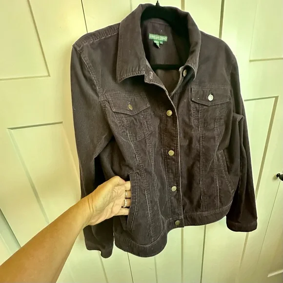 Ralph Lauren Corduroy Jean Jacket - Dark Plum - Picture 4 of 7